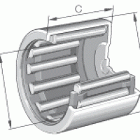 Игольчатые роликоподшипники с одним наружным штампованным кольцом, закрытым с одной стороны BK